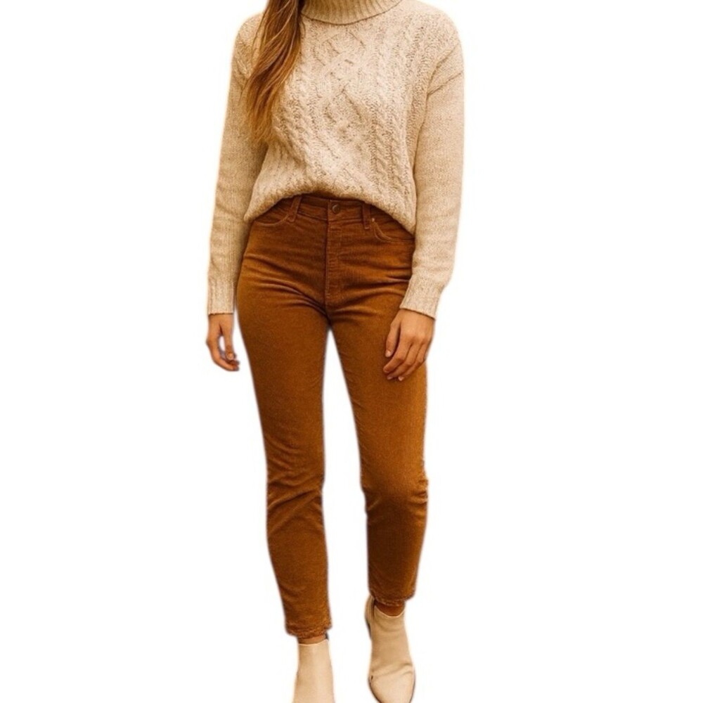 PAIGE Maize Corduroy Pants Hoxton Ankle Skinny